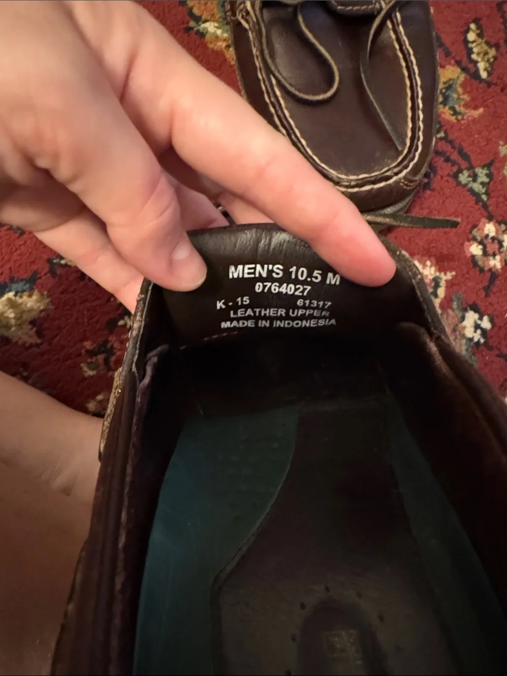Sperry Men’s Dark Brown Leather Boat Shoes